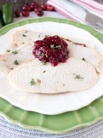 Oven Roasted Turkey with Cranberry Jalapeno Relish