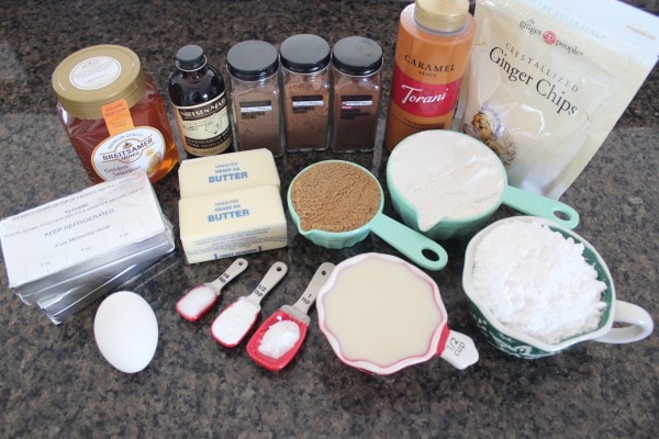 Mason Jar Gingerbread Cupcakes Ingredients