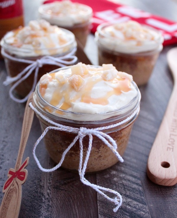 Mason Jar Gingerbread Cupcakes