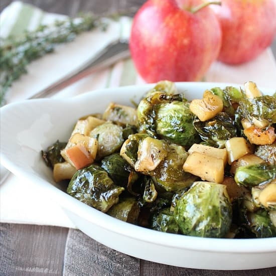 Maple Roasted Brussel Sprouts & Apples Recipe