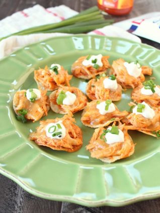 Mini Buffalo Chicken Tostadas Recipe