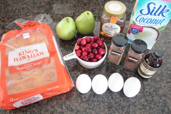 Cranberry Pear French Toast Bake Ingredients