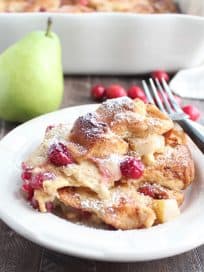 Cranberry Pear French Toast Bake Recipe