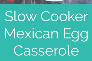 This Slow Cooker Mexican Egg Casserole recipe is easy to toss together, vegetarian & gluten free, it's great for weekday breakfasts or weekend brunch!