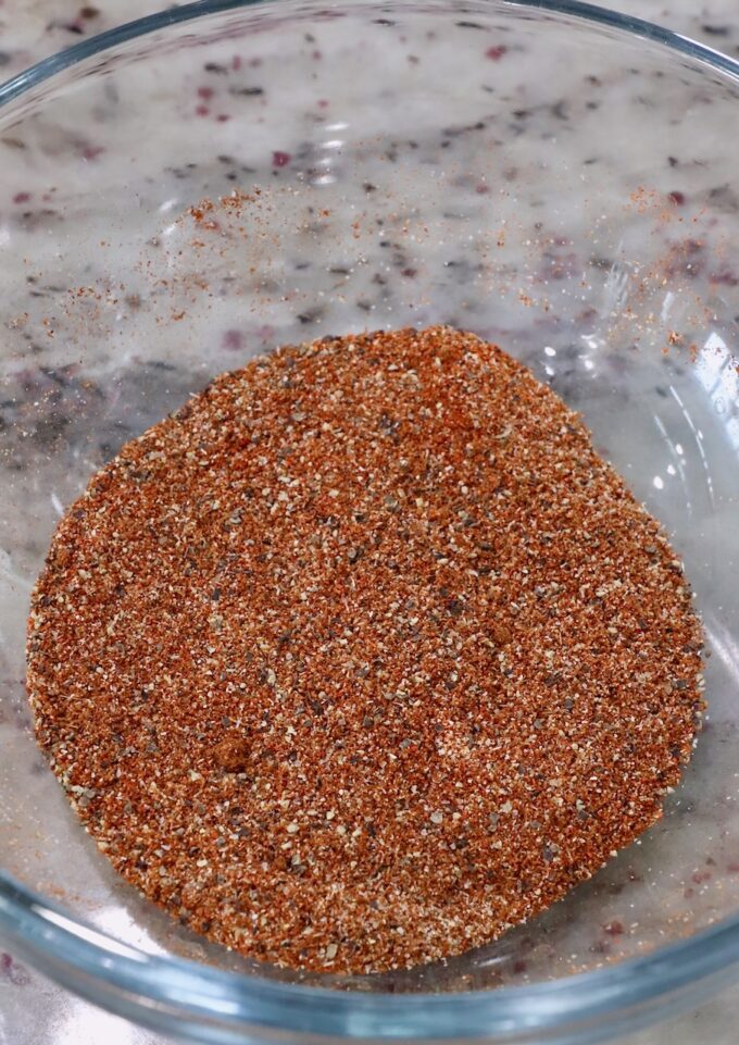 spices mixed together in a glass bowl