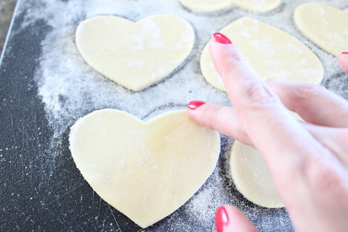 Heart Shaped Strawberry Cheesecake Puff Pastry Pies Recipe