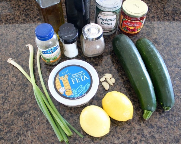 Greek Zucchini Noodles Recipe Ingredients