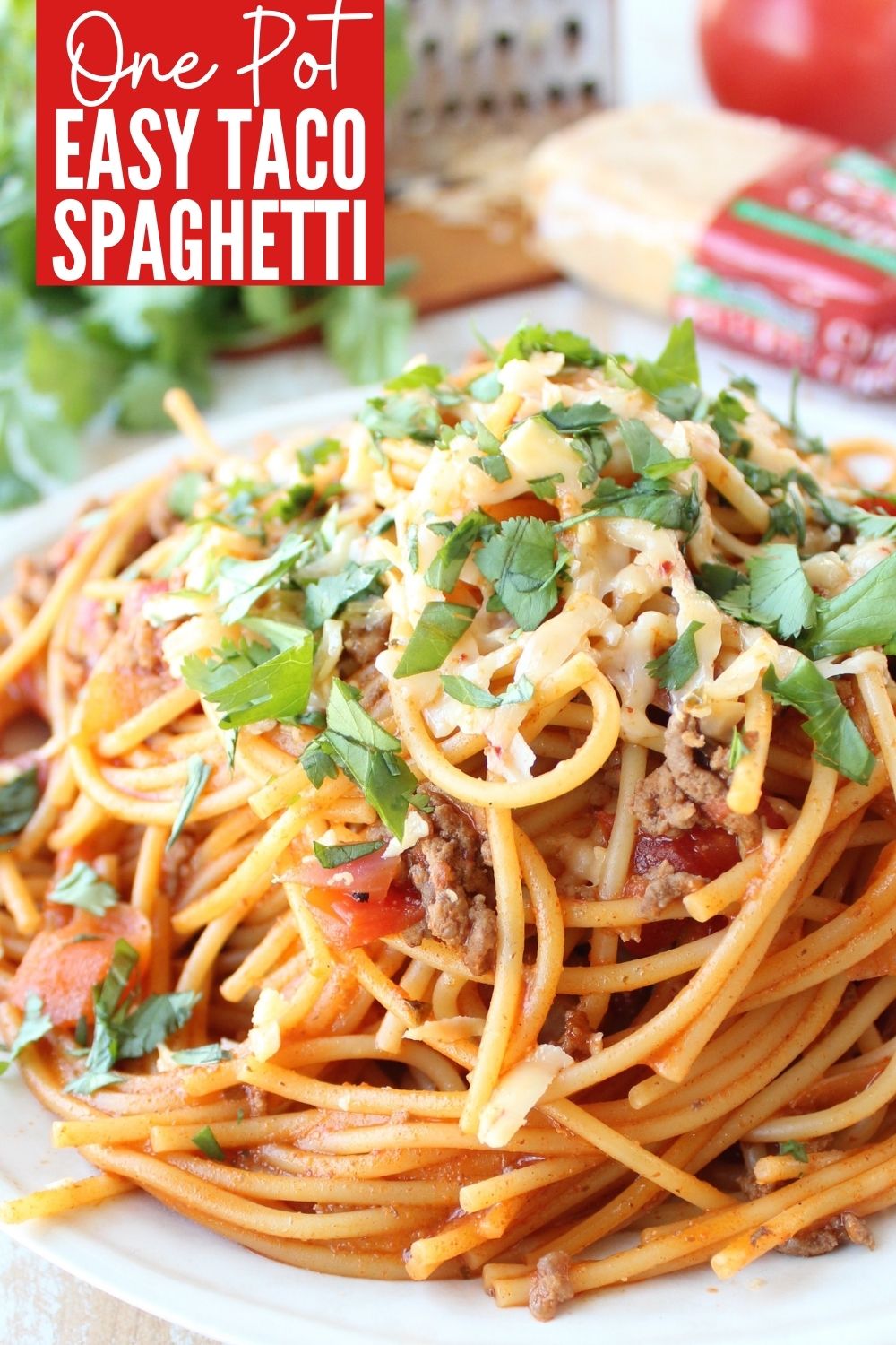 One Pot Taco Spaghetti Recipe - WhitneyBond.com