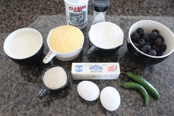 Blackberry Serrano Cornbread Recipe Ingredients