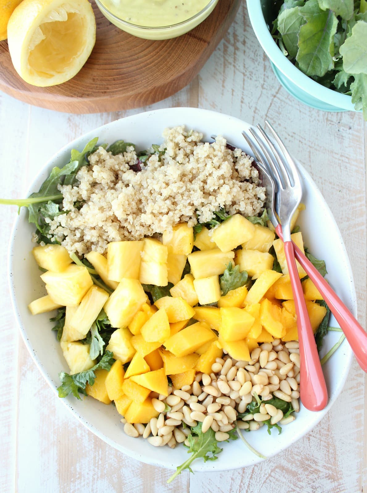 Vegan Pineapple Mango Kale Salad Recipe