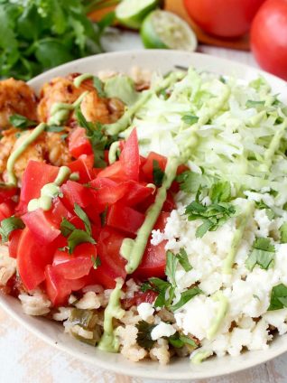 Chili Lime Shrimp & Rice Taco Salad Recipe