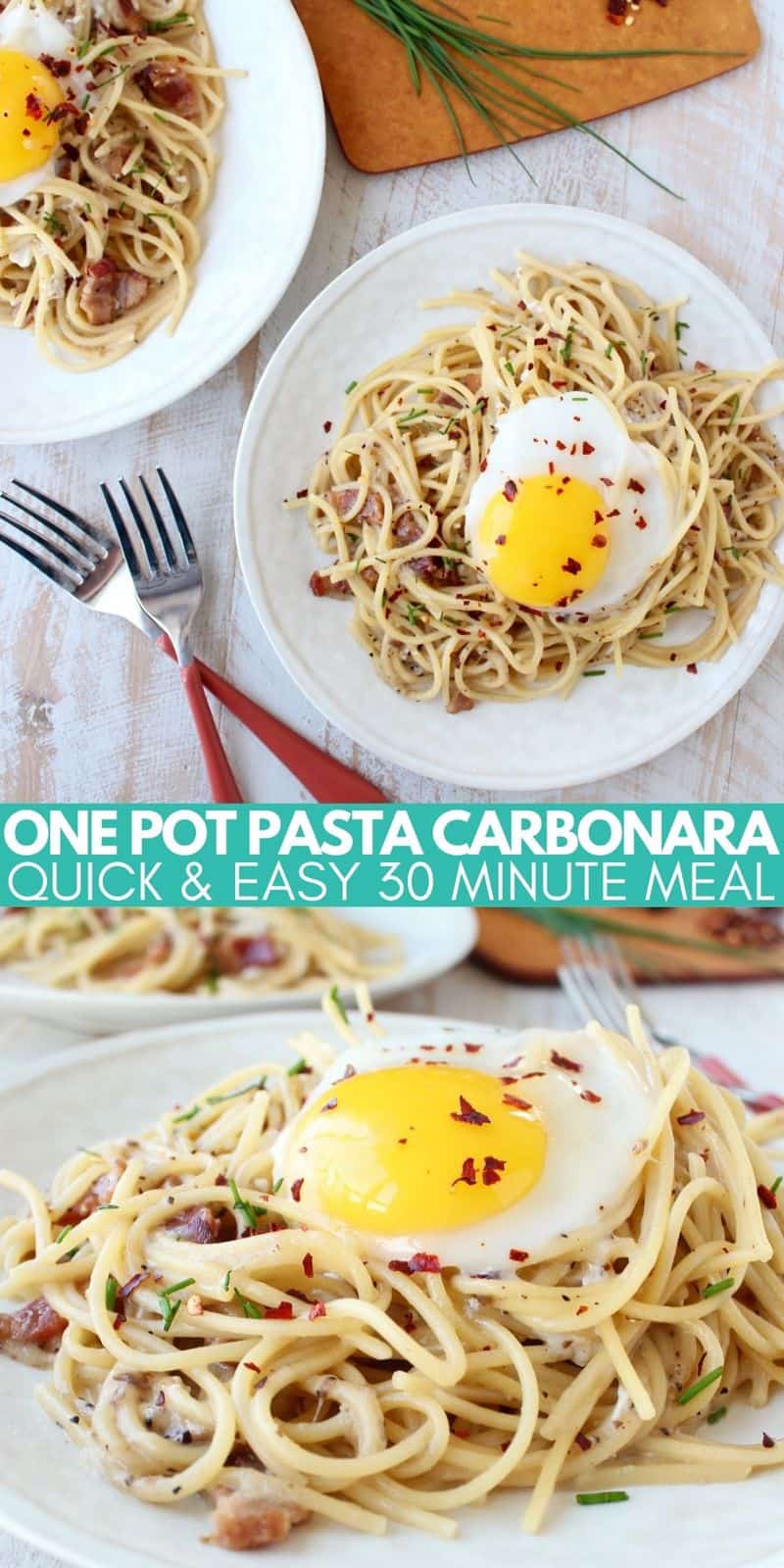 One Pot Pasta Carbonara Recipe - WhitneyBond.com