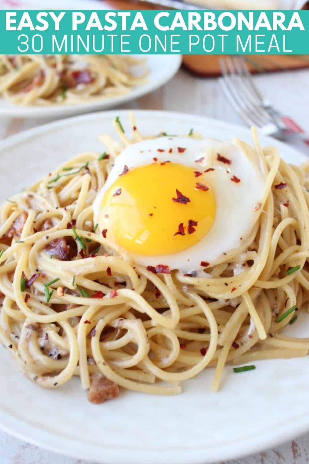 One Pot Pasta Carbonara Recipe