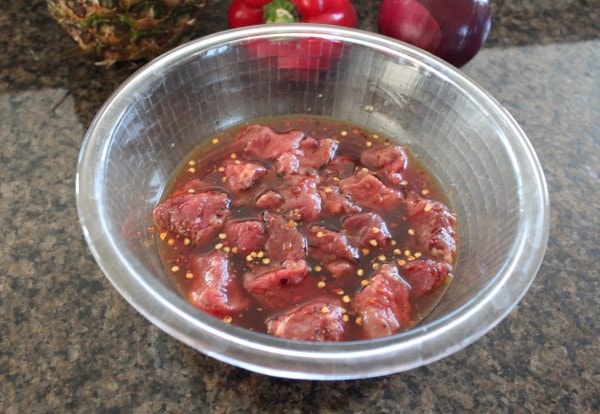 Teriyaki Pineapple Steak Skewer Recipe