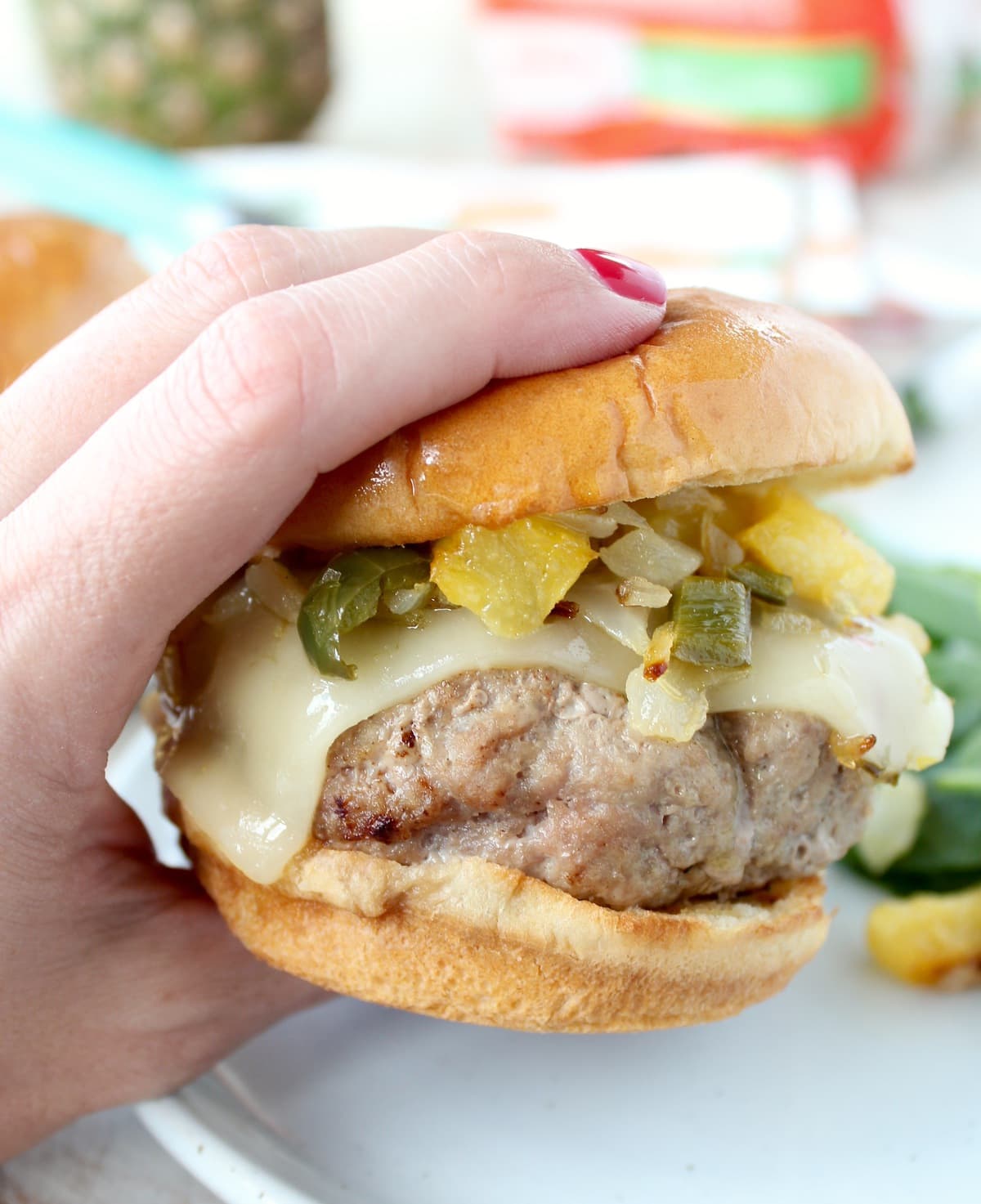 Hawaiian Turkey Burgers - Quick & Easy Recipe | WhitneyBond.com