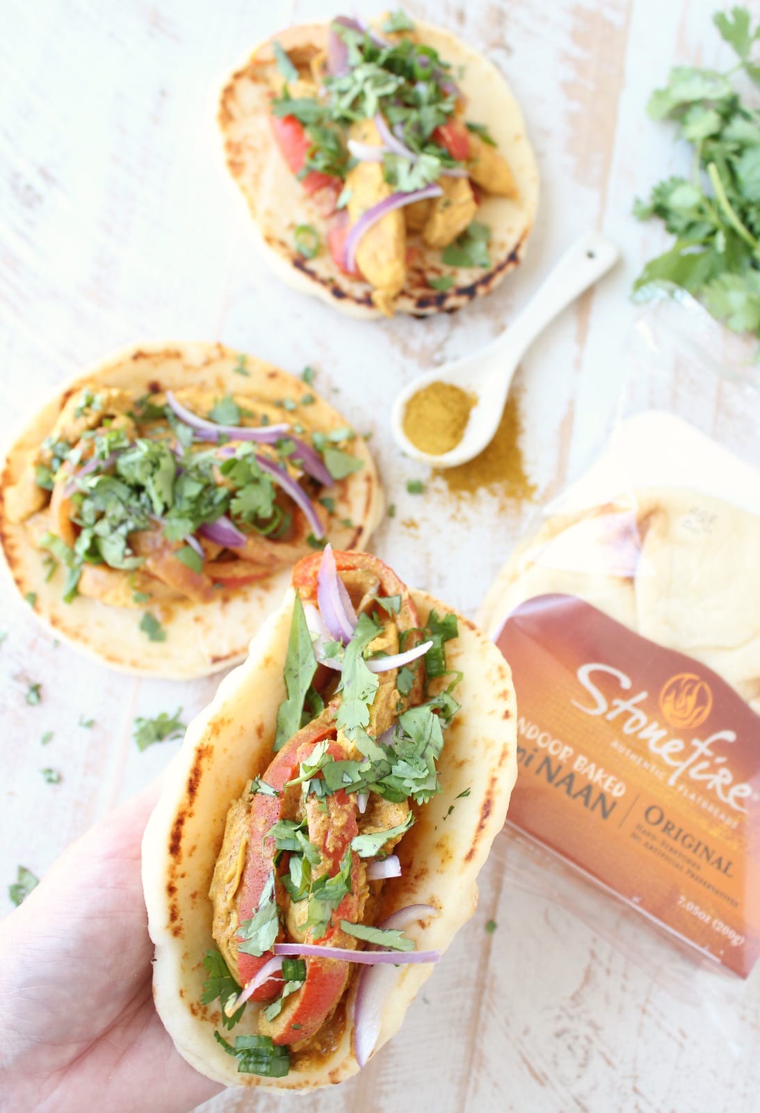 Indian Tacos with Yellow Curry Chicken: Easy Recipe | WhitneyBond.com