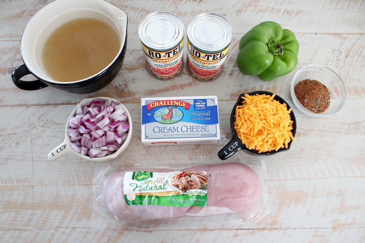 Cheesy Turkey Taco Soup Recipe Ingredients