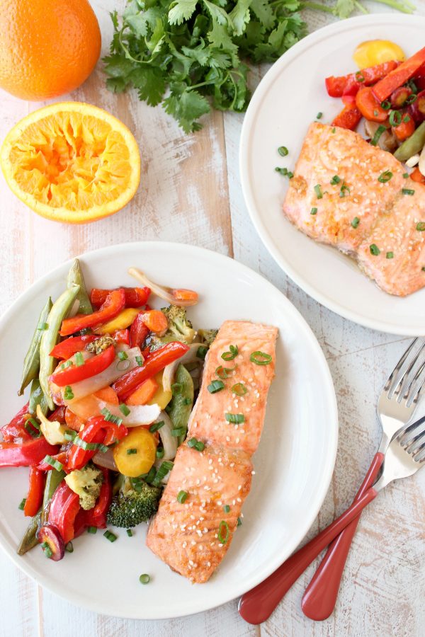 Chinese Orange Glazed Salmon Foil Dinners