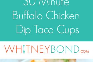 30 Minute Buffalo Chicken Dip Taco Cups