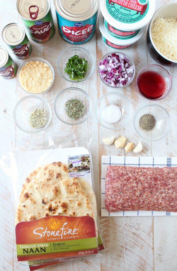 Naan Lasagna Recipe Ingredients