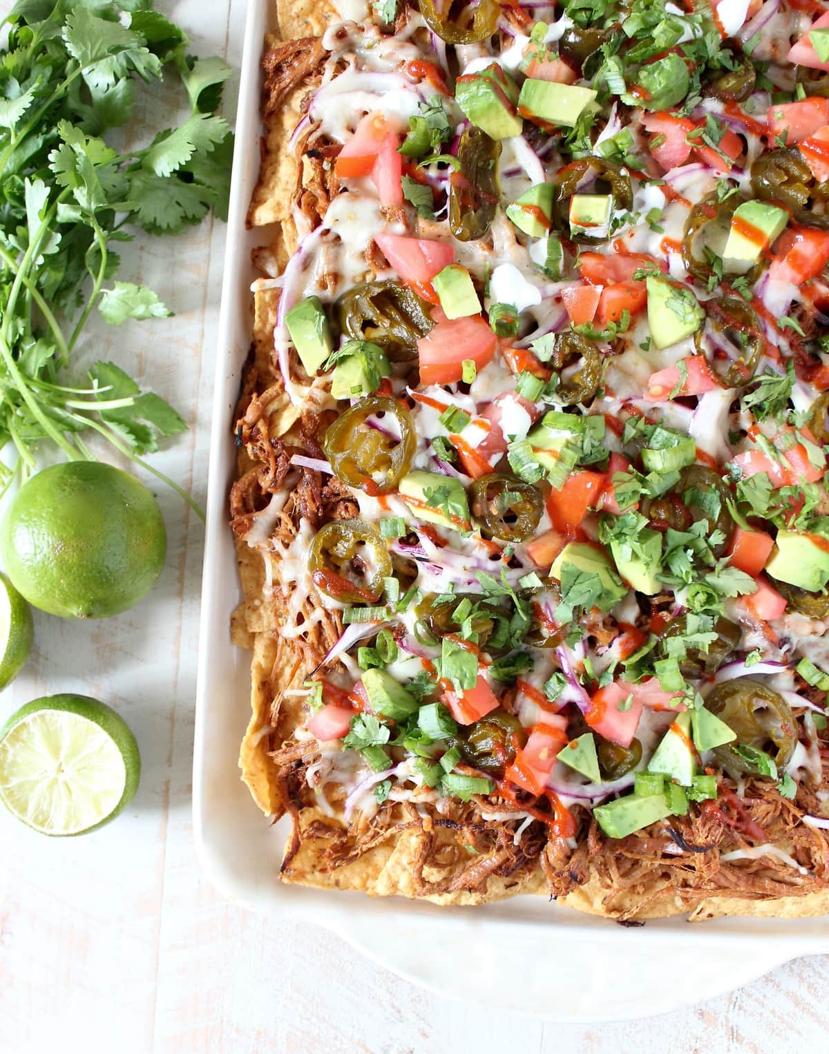 Pulled Pork Nachos with Pepper Jack Cheese - WhitneyBond.com