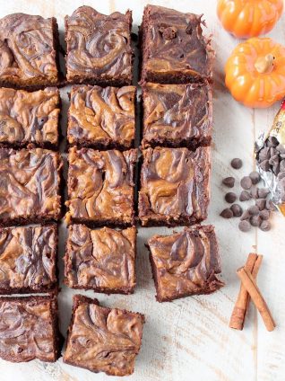 Pumpkin Cheesecake Crock Pot Brownies