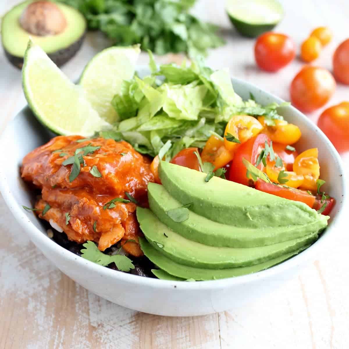 5 Minute Salmon Taco Rice Bowl Recipe