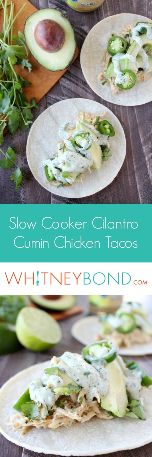 Slow Cooker Chipotle Lime Cumin Chicken Tacos