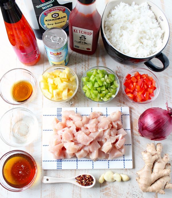 Sweet and Sour Chicken Fried Rice Recipe Ingredients