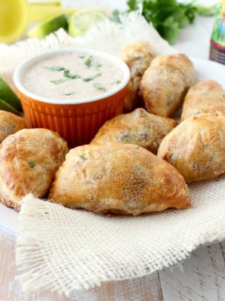 Jamaican jerk seasoned beef patties are a popular dish in Jamaica. In this recipe, the patties are made into the perfect size for a party appetizer!