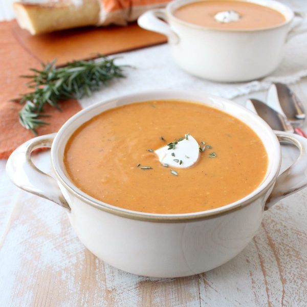 30 Minute Sweet Potato Soup Recipe - WhitneyBond.com