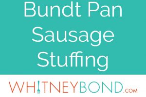 Preparing Sausage Stuffing in a bundt pan is so easy, the presentation is beautiful and it frees up casserole dishes for other sides at Thanksgiving!