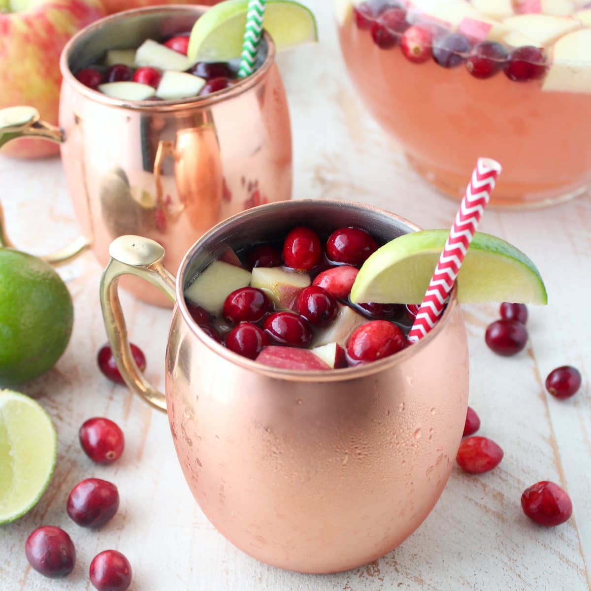 Cranberry Apple Moscow Mule Punch