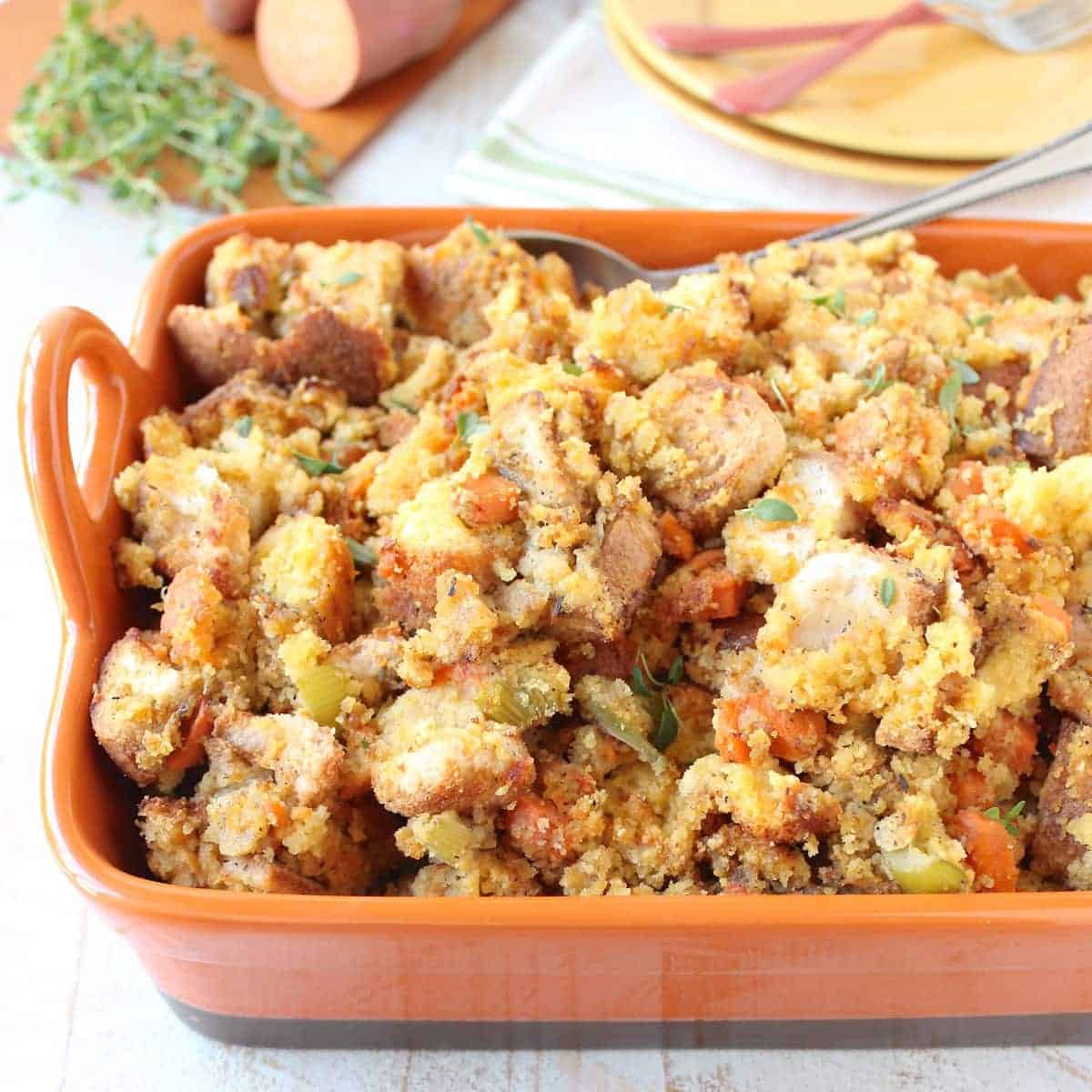 Gluten Free Stuffing Recipe with Sweet Potatoes