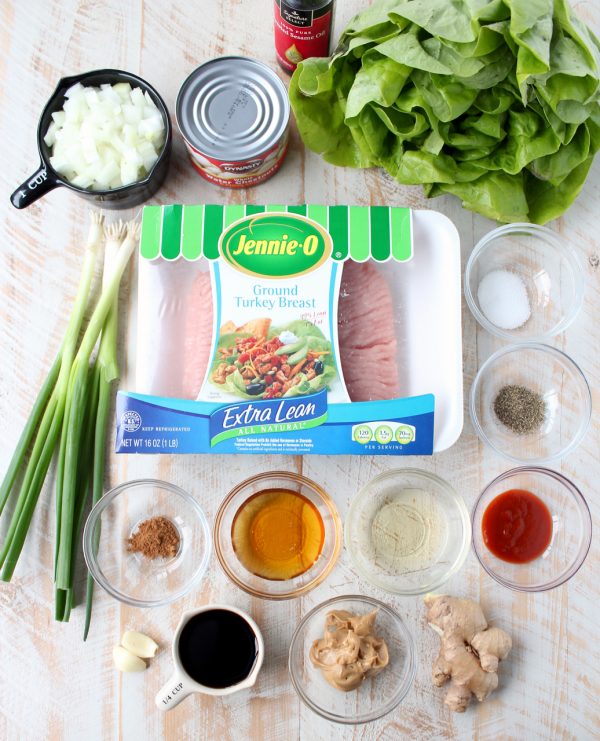 These PF Chang's copycat turkey lettuce wraps, made in only 15 minutes, are prepared with lean ground turkey, making them a healthy & gluten free option!