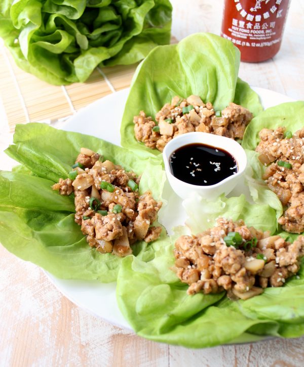 These PF Chang's copycat turkey lettuce wraps, made in only 15 minutes, are prepared with lean ground turkey, making them a healthy & gluten free option! 