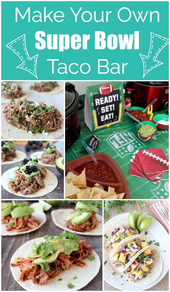 A Make Your Own Taco Bar takes the hassle out of cooking while hosting a party & guests will love it! It's perfect for Superbowl, birthday parties & more!