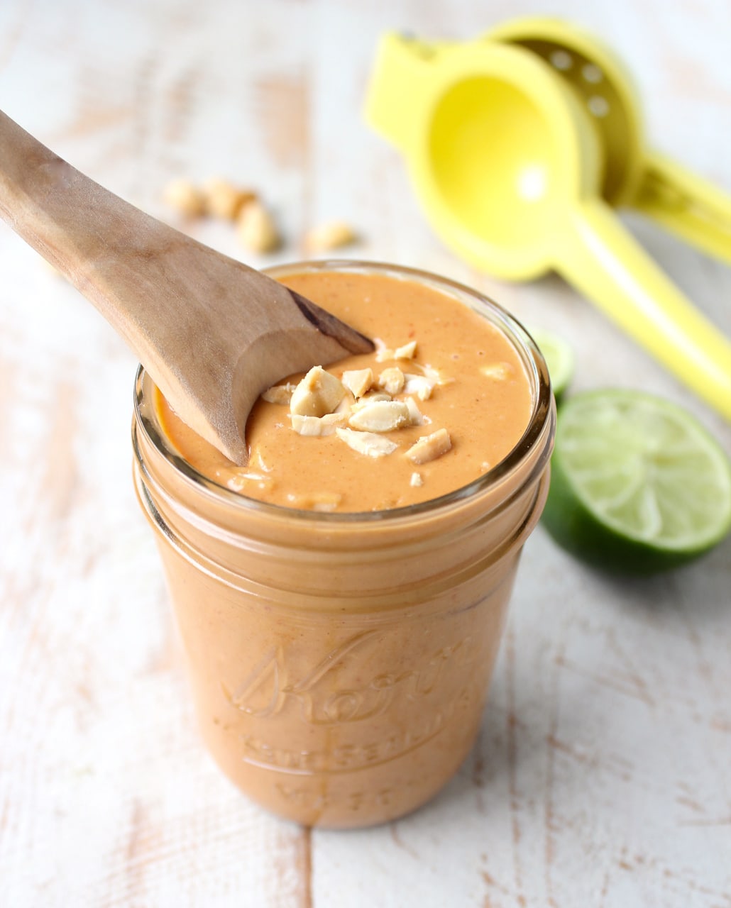 Whether you drizzle it over buddha bowls, add it to pizza or toss it with noodles, this easy 10 minute Thai Peanut Sauce recipe is sure to be a hit!