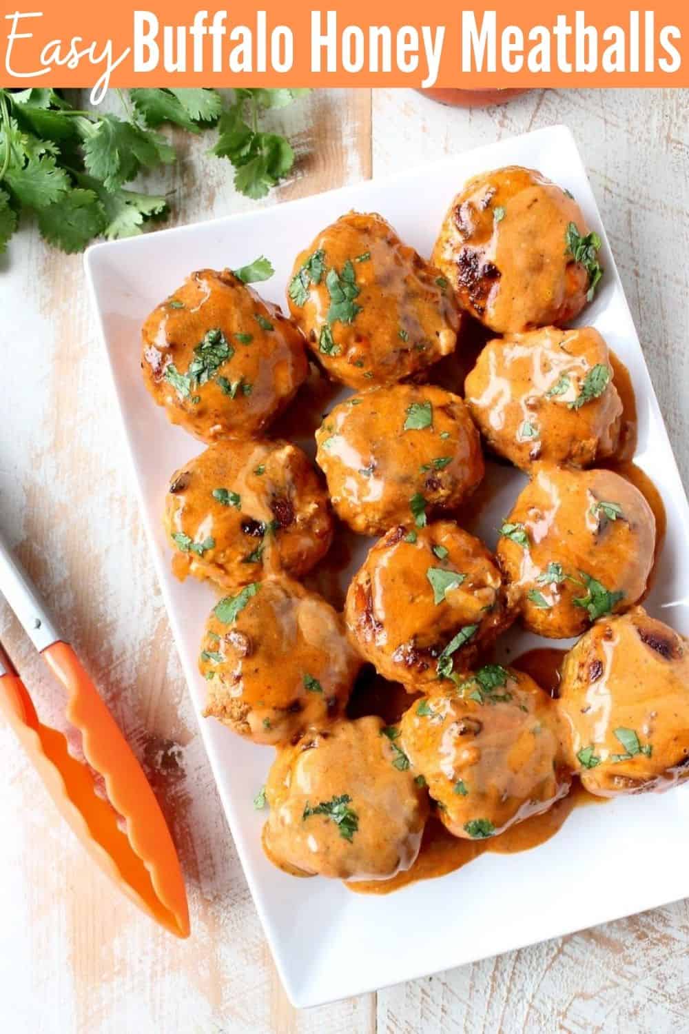 Sweet and Spicy Meatballs with Honey Buffalo Sauce - WhitneyBond.com