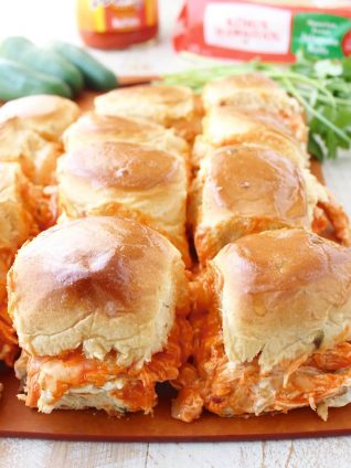 Turn delicious Buffalo Chicken Dip into tasty sliders with a kick in this recipe for Jalapeño Buffalo Chicken Dip Sliders!