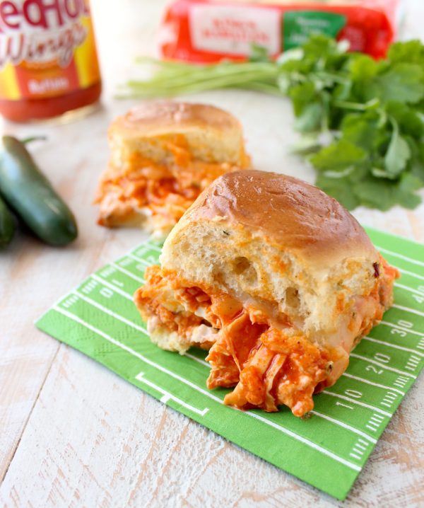 Turn delicious Buffalo Chicken Dip into tasty sliders with a kick in this recipe for Jalapeño Buffalo Chicken Dip Sliders!