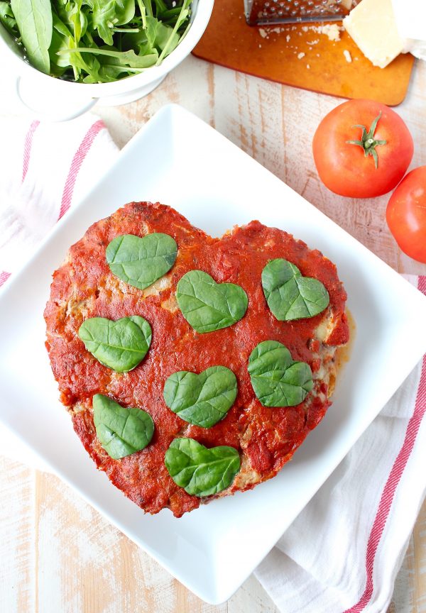 This Italian Meatloaf recipe is easy to make & so delicious! It can be made into a heart shape for Valentine's Day, or made anytime of the year using a traditional meatloaf pan!