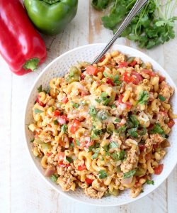 Chicken Fajita Pasta One Pot Recipe - WhitneyBond.com