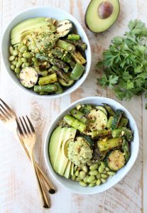 Vegan Buddha Bowl With Grilled Veggies Recipe - Whitneybond.com