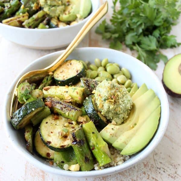 Vegan Buddha Bowl with Grilled Veggies Recipe - WhitneyBond.com