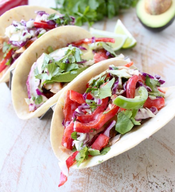 Blackened mahi mahi is pan seared & served in warm tortillas topped with crisp, fresh cilantro jalapeno coleslaw in this Mahi Mahi Fish Tacos recipe!