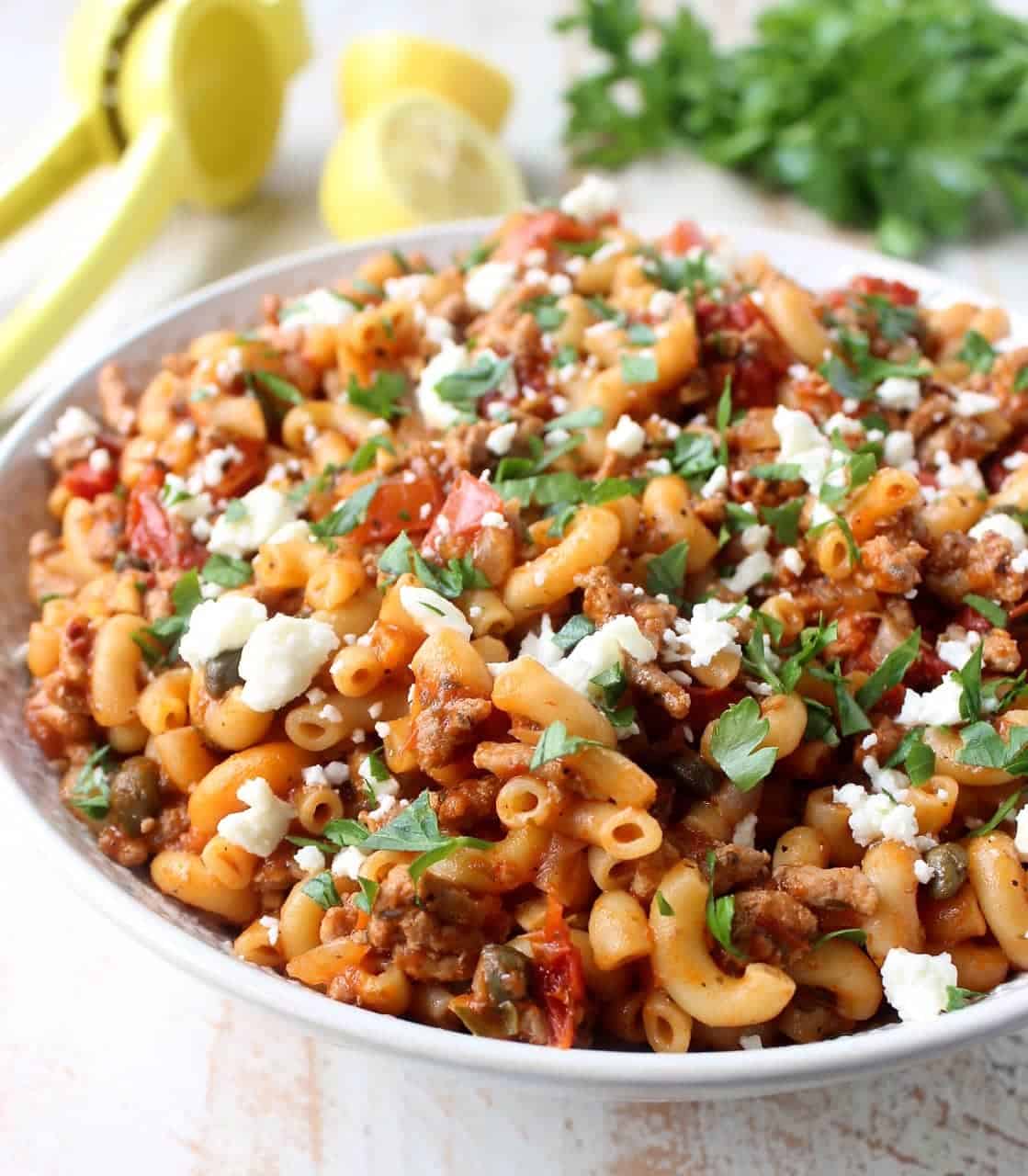 One-Pan Greek Spaghetti Recipe