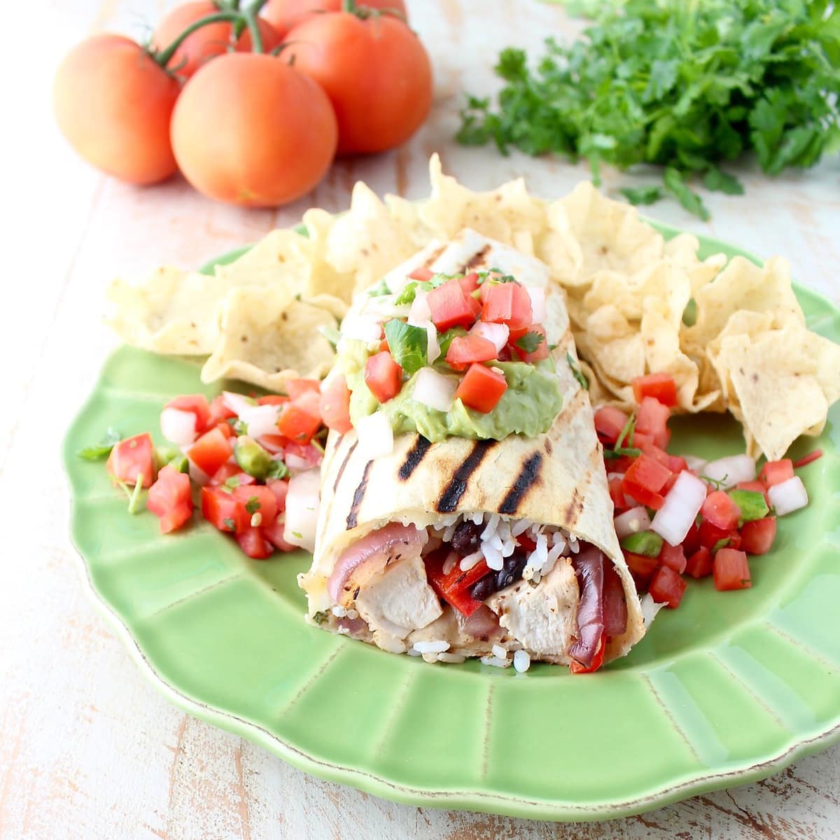 Grilled Burritos with Fajita Chicken