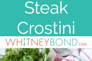 Top sirloin is seasoned & sous vide, then sliced & served atop a crispy baguette with horseradish goat cheese in this delicious steak crostini recipe!