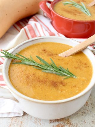 Chai Spiced Butternut Squash Soup is a delicious vegan & gluten free recipe made in under 45 minutes, that's perfect for staying healthy during cold & flu season!